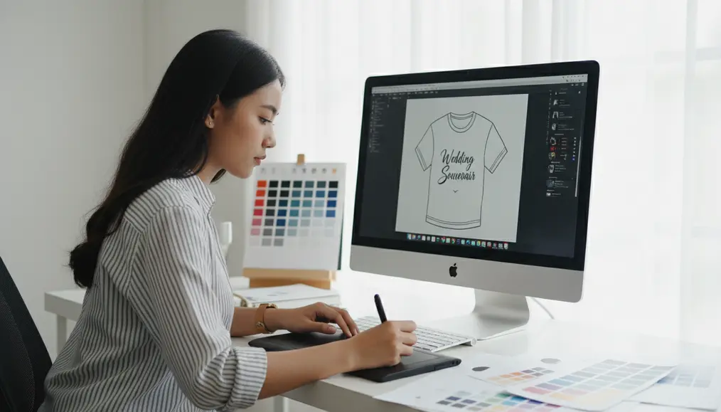 Merancang Desain Kaos Souvenir Pernikahan yang Berkesan