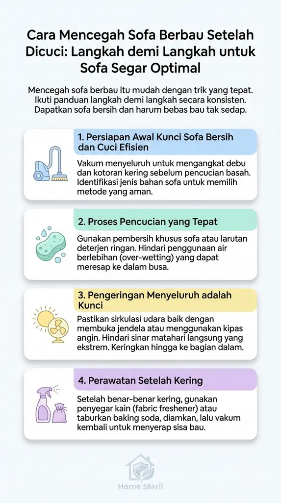 Cara Mencegah Sofa Berbau Setelah Dicuci: Langkah demi Langkah untuk Sofa Segar Optimal