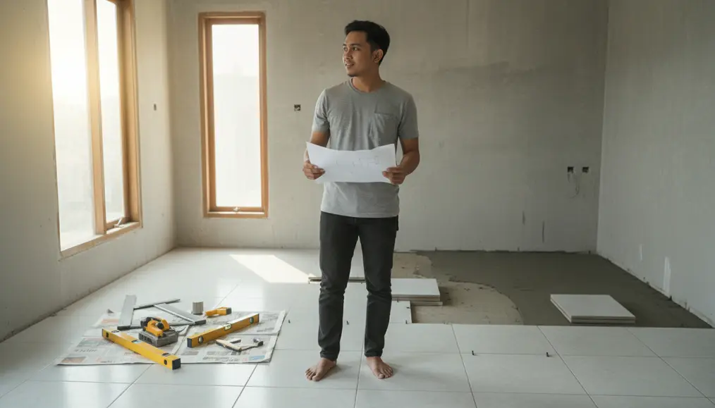 Estimasi Waktu Pengerjaan dan Tantangan Pasang Keramik Sendiri