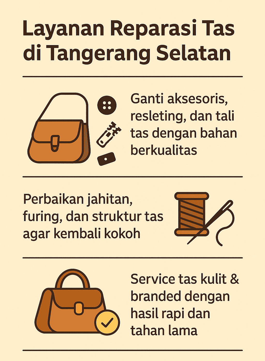 Infografik: Layanan Reparasi Tas di Tangerang Selatan