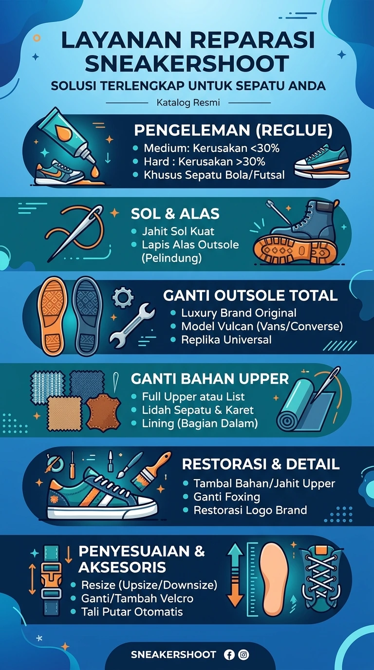 Infografik : Layanan Reparasi Sneakershoot