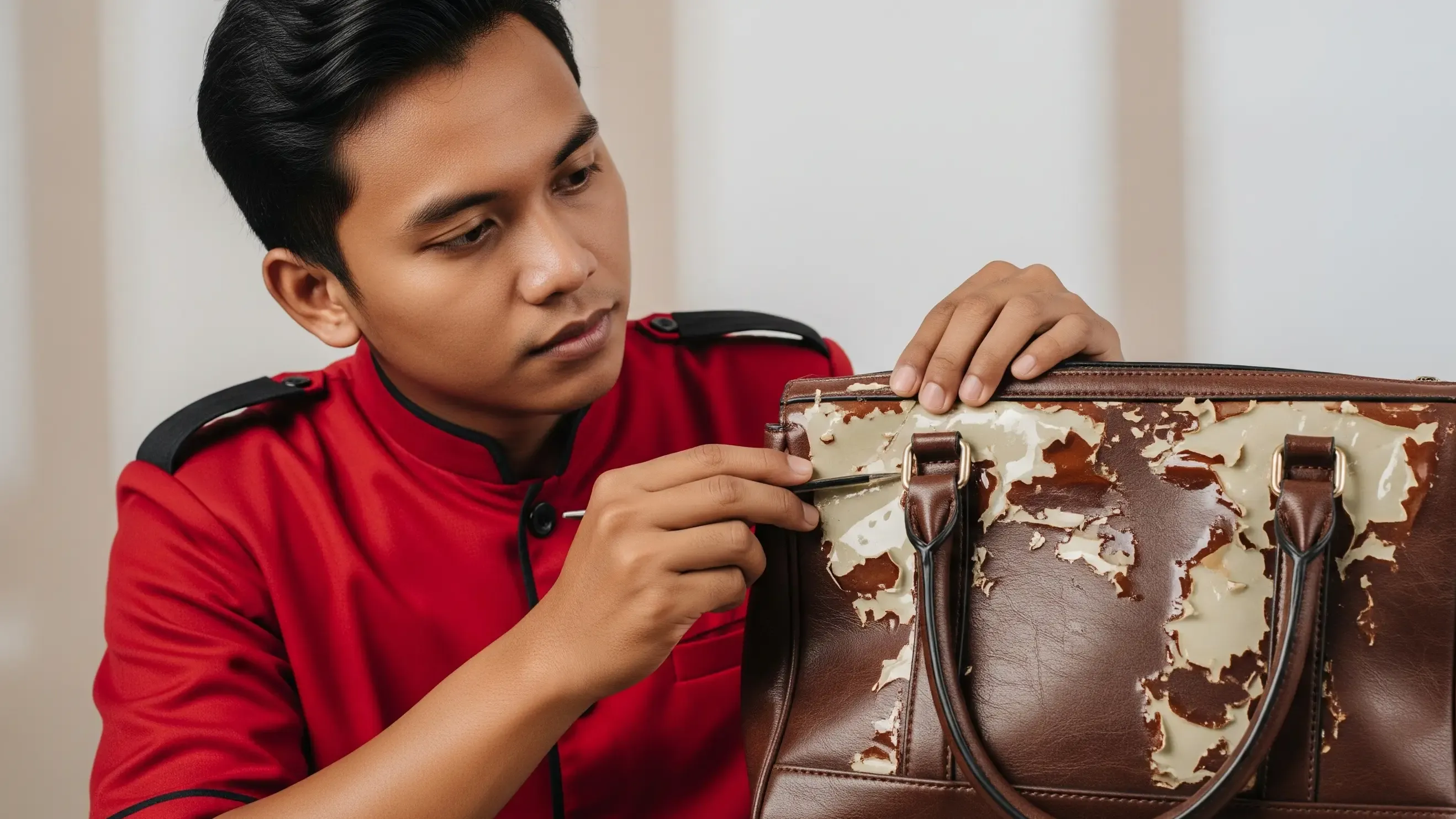 Atasi Masalah Tas Kulit Imitasi Lengket dan Mengelupas