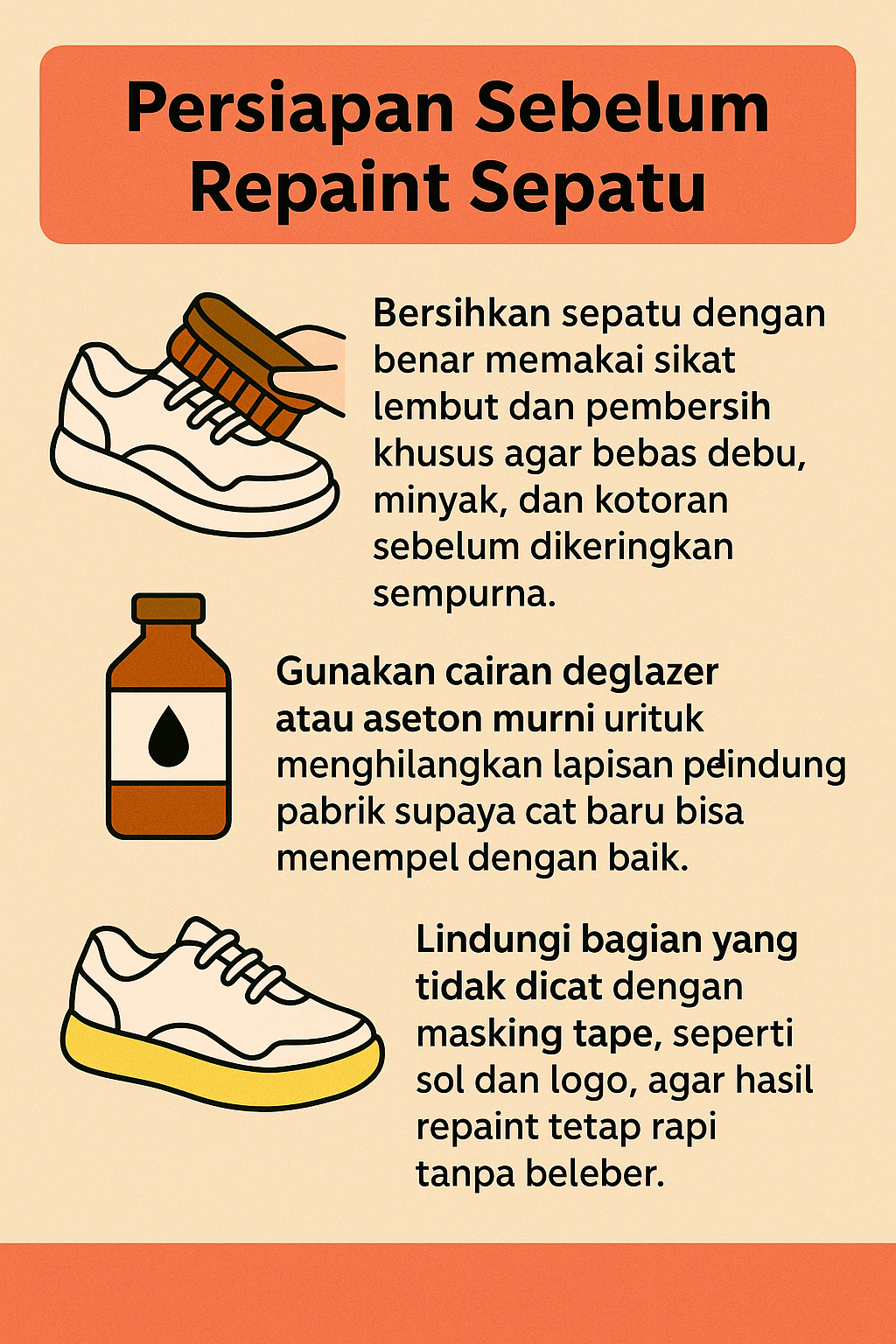 Persiapan Sebelum Repaint Sepatu