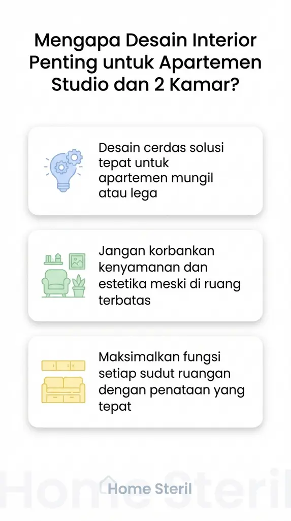 Mengapa Desain Interior Penting untuk Apartemen Studio dan 2 Kamar?