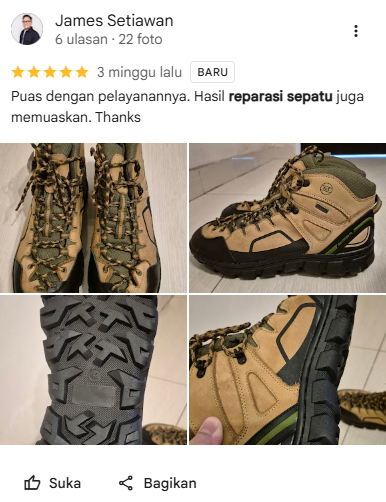 Ulasan Pelanggan untuk Jasa Reparasi Sepatu Sneakershoot
