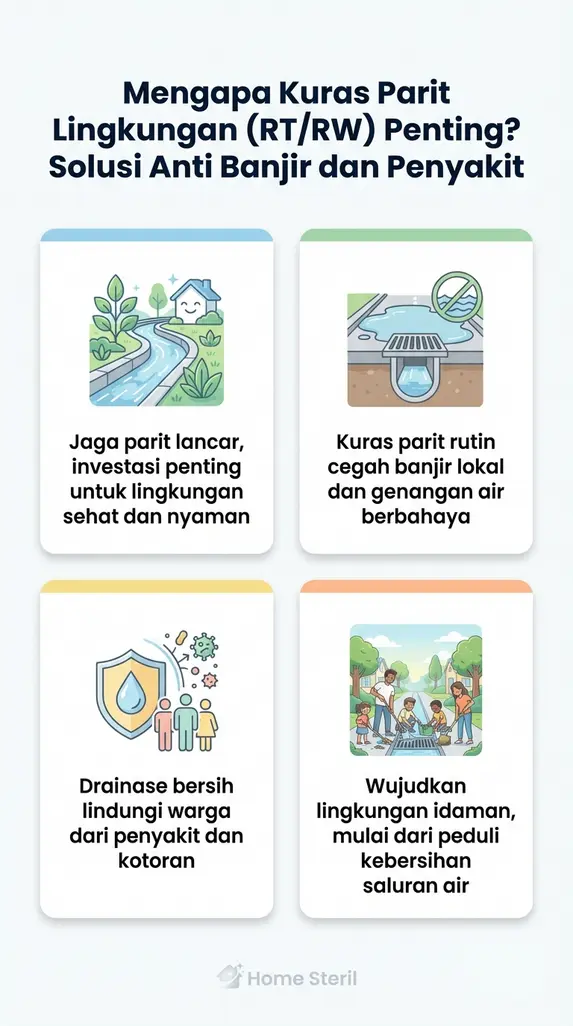 Mengapa Kuras Parit Lingkungan (RT/RW) Penting? Solusi Anti Banjir dan Penyakit