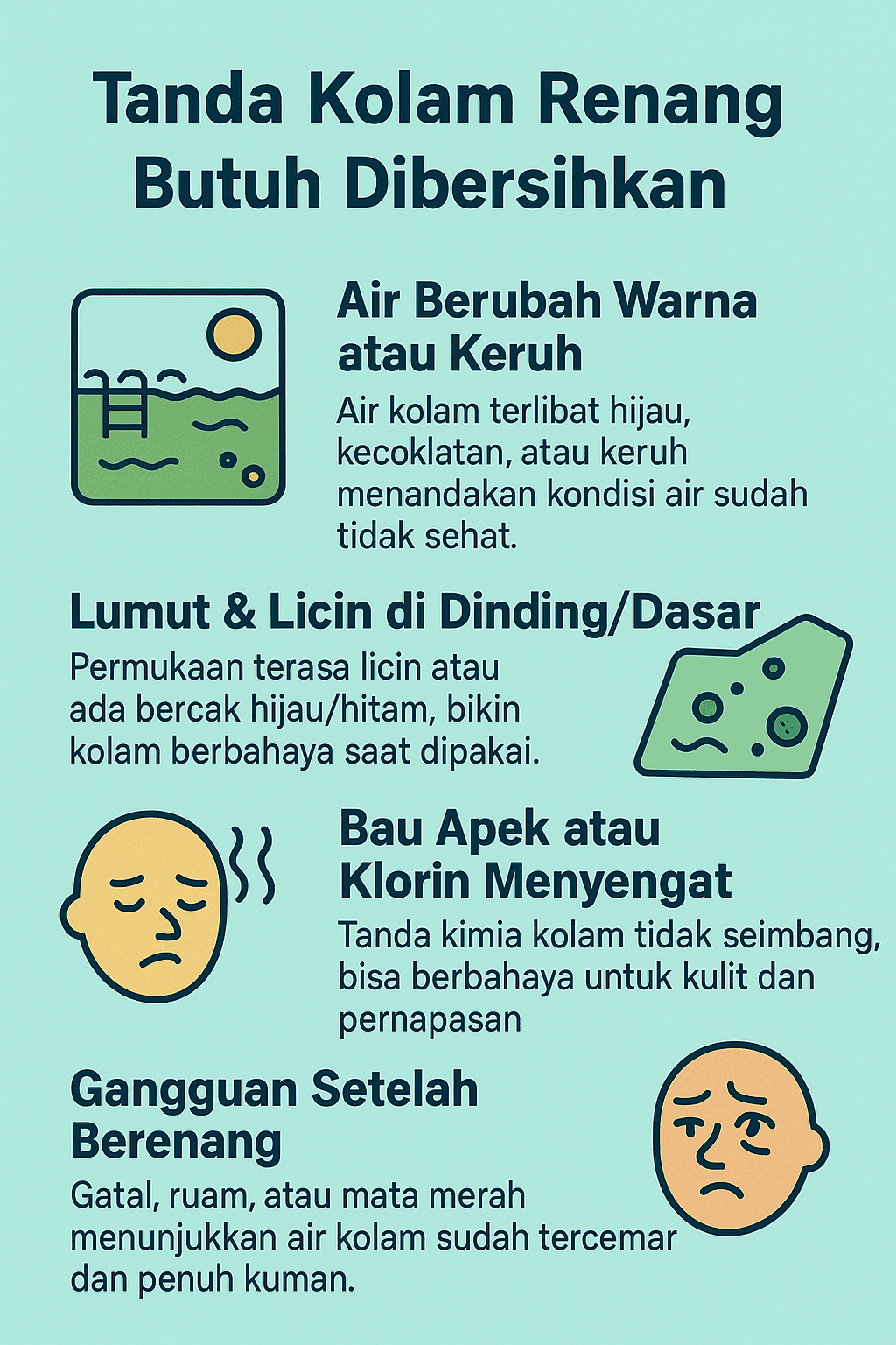 Tanda-tanda Kolam Renang Butuh Dibersihkan