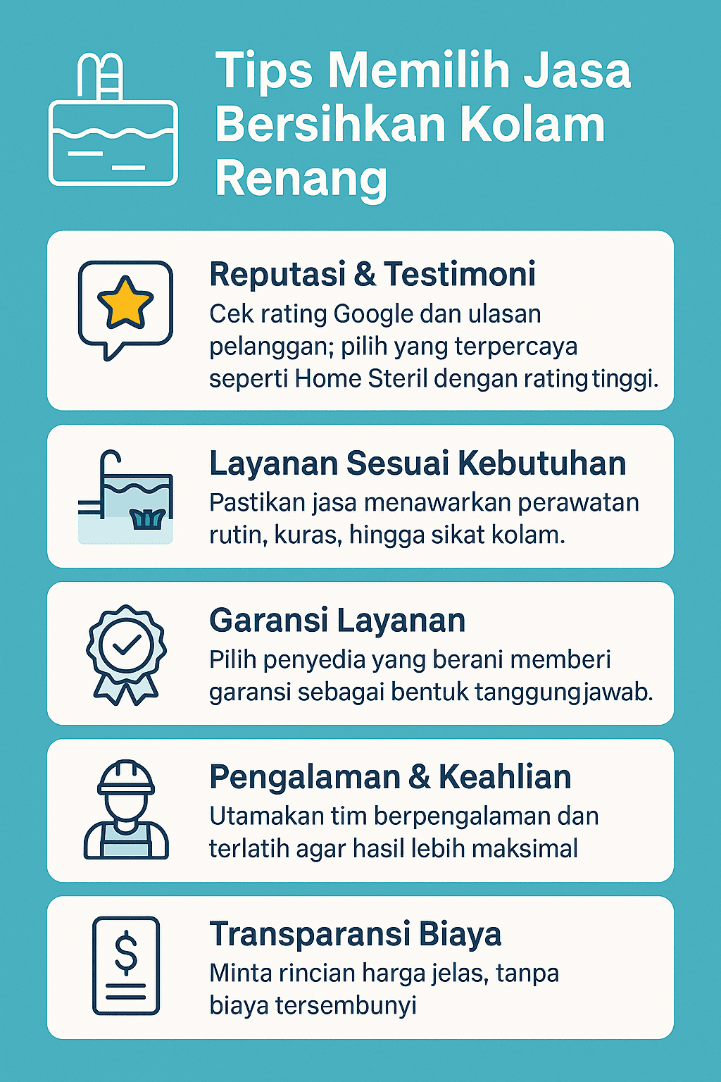Tips Memilih Jasa Bersihkan Kolam Renang 