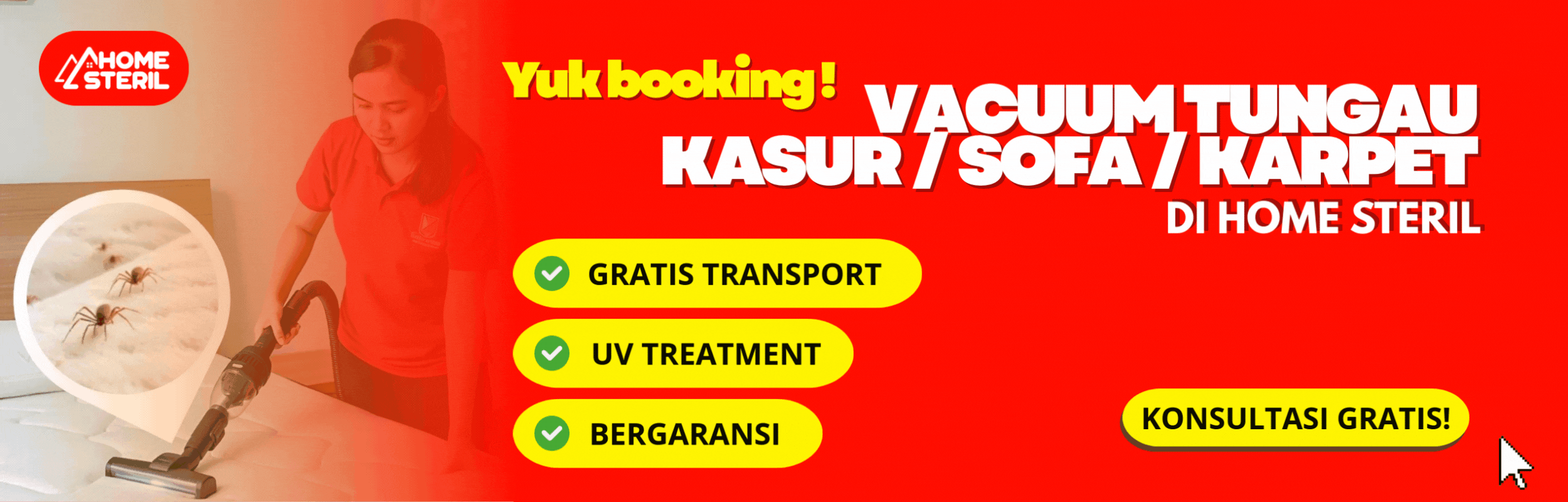 Jasa Vacuum Tungau Kasur - Sofa - Karpet di home-steril.com