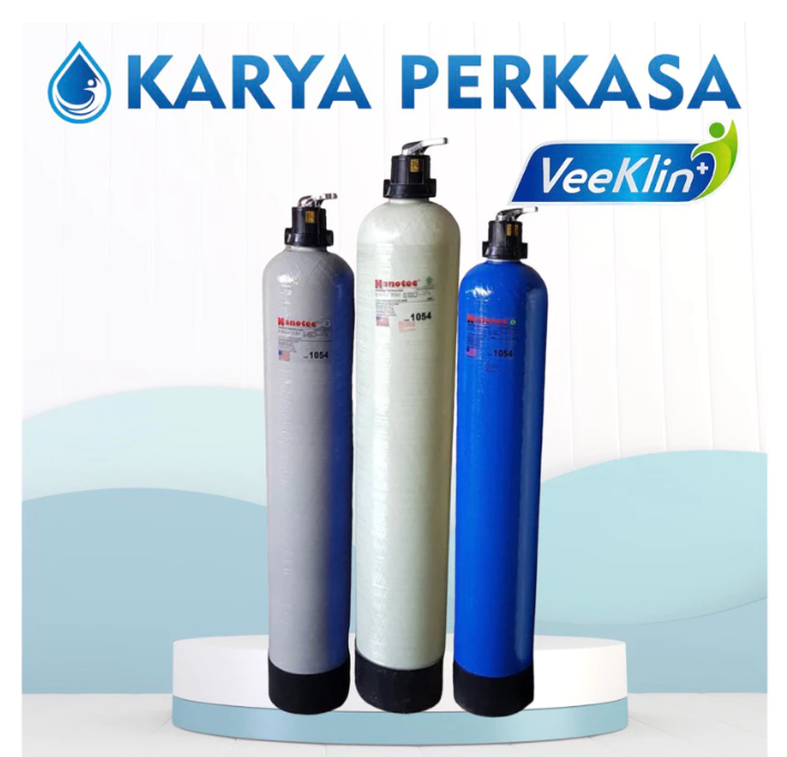 Tabung filter air FRP Nanotec ukuran 1054 berbahan serat fiber tahan tekanan tinggi - home-steril.com