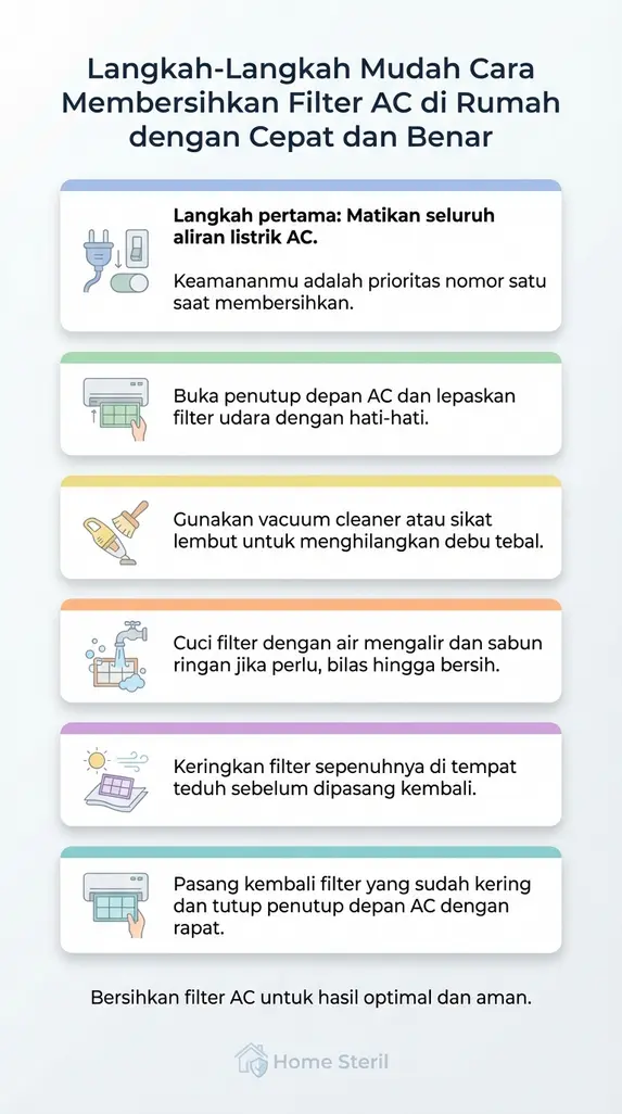 Langkah-Langkah Mudah Cara Membersihkan Filter AC di Rumah dengan Cepat dan Benar