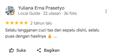 Review Pelanggan Laundry Tas Kanvas di Sneakershoot.id