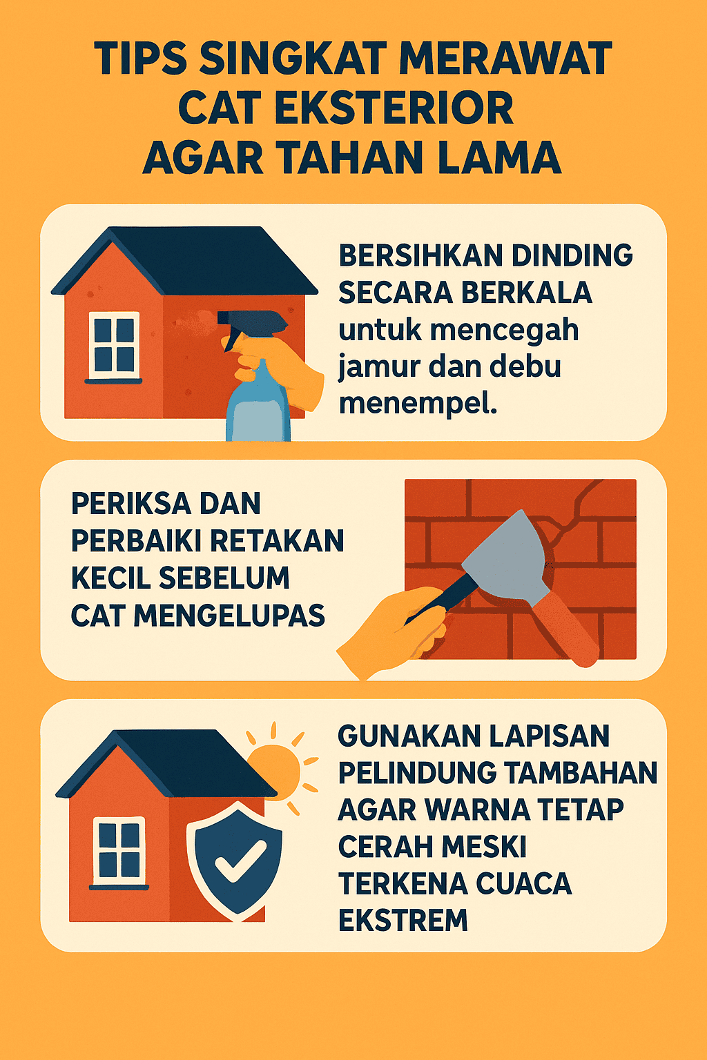 Infografik:Tips Singkat Merawat Cat Eksterior Agar Tahan Lama