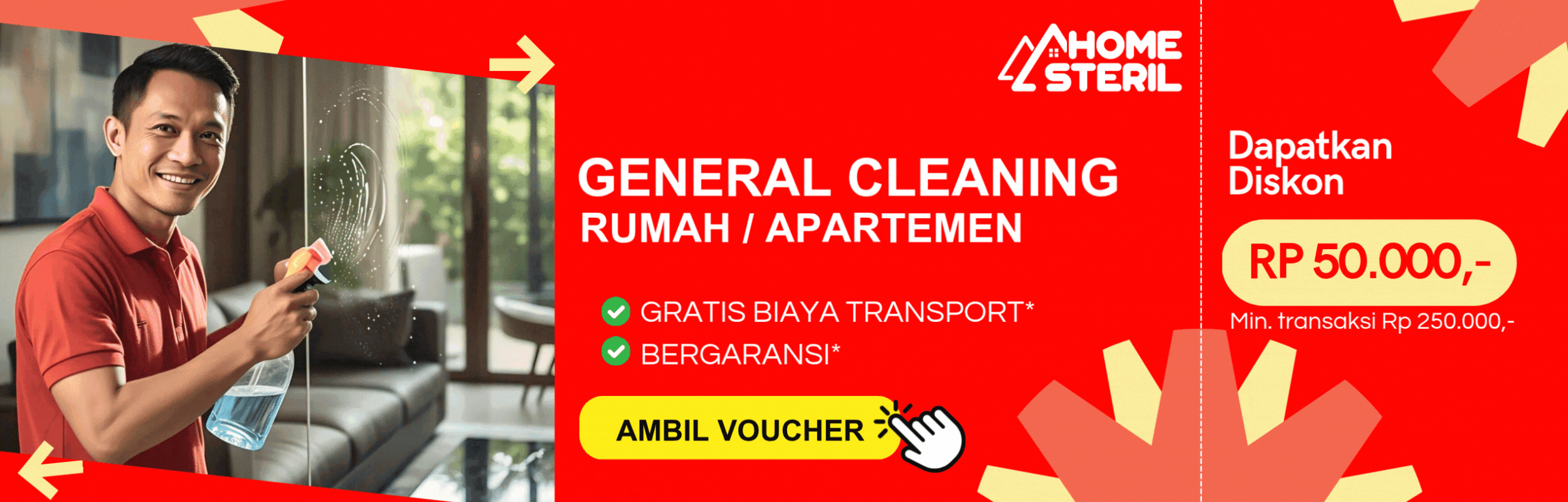 Promo Jasa kebersihan rumah di home-steril.com