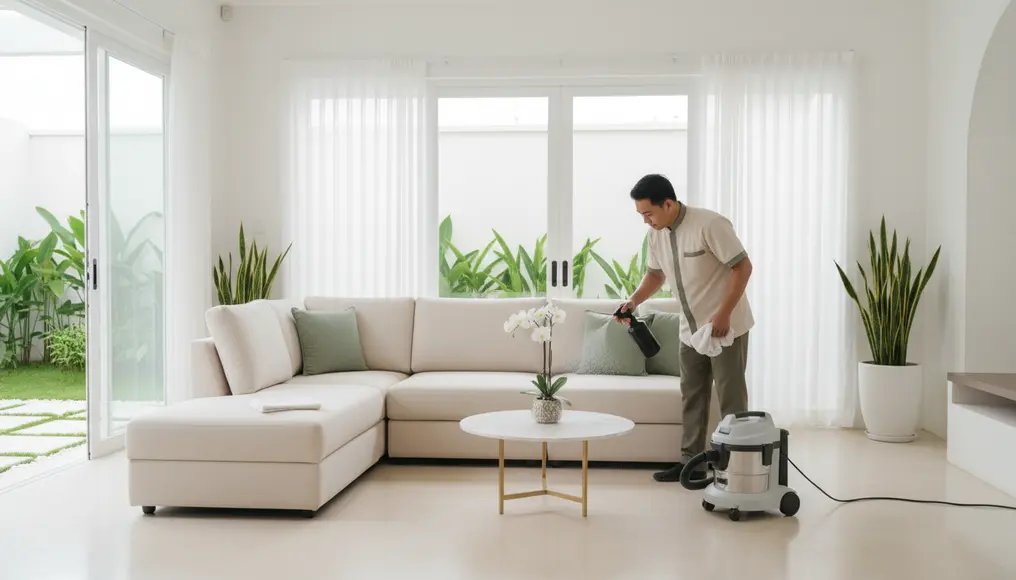 Wet Cleaning Sofa Bahan Sunbrella: Teknik Khusus untuk Sofa Outdoor & Semi-Outdoor