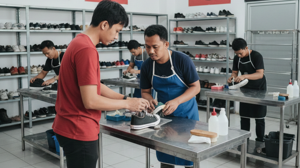 Pelatihan Strategi Pemasaran Bisnis Cuci Sepatu