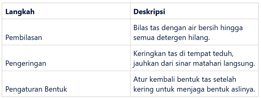 Pembilasan dan Pengeringan yang Tepat