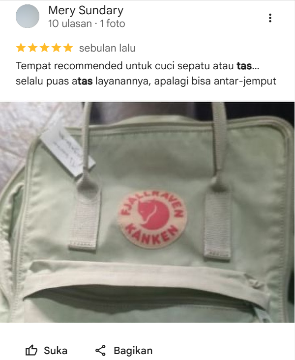 Testimoni Pelanggan Reparasi Tas di Sneakershoot