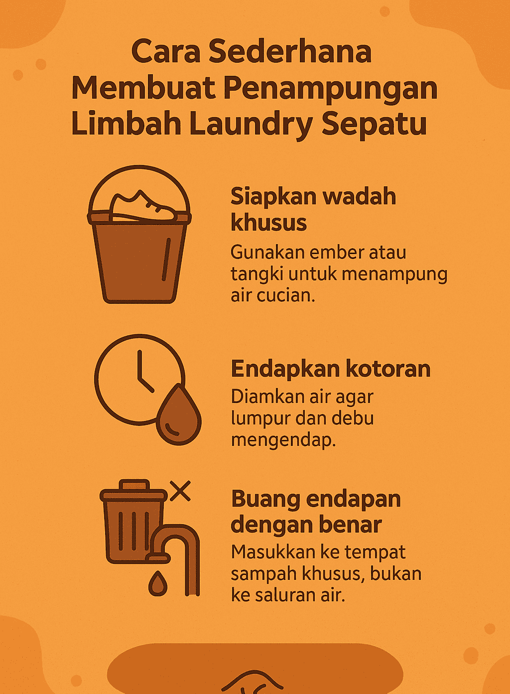 Infografik: Cara Sederhana Membuat Penampungan Limbah Laundry Sepatu