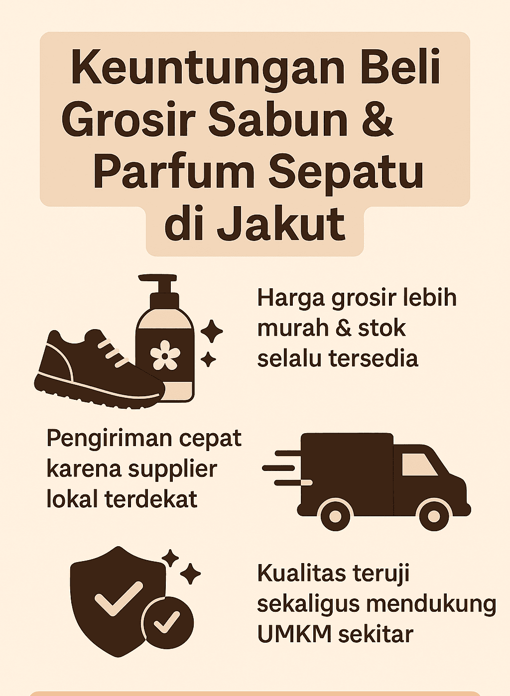 Infografik: Keuntungan Beli Grosir Sabun dan Parfum Sepatu di Jakut