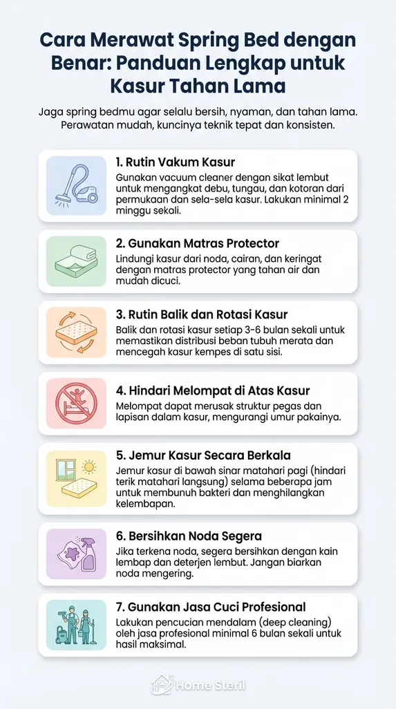 Cara Merawat Spring Bed dengan Benar: Panduan Lengkap untuk Kasur Tahan Lama