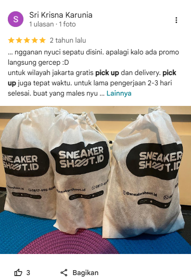 Testimoni Pelanggan Cuci Sepatu di Sneakershoot 