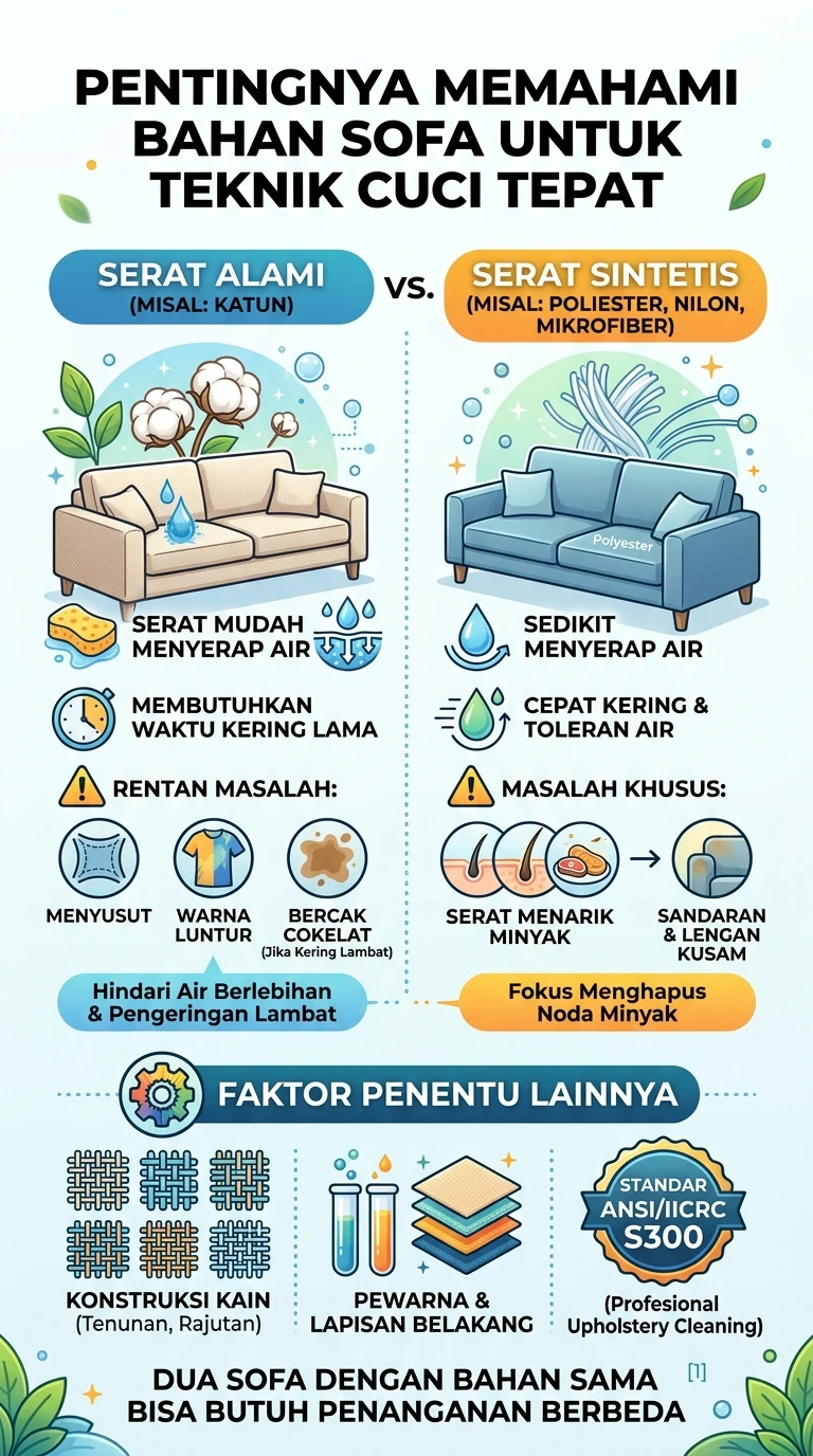 Infografik : Pentingnya Memahami Bahan Sofa Untuk Teknik Cuci Tepat