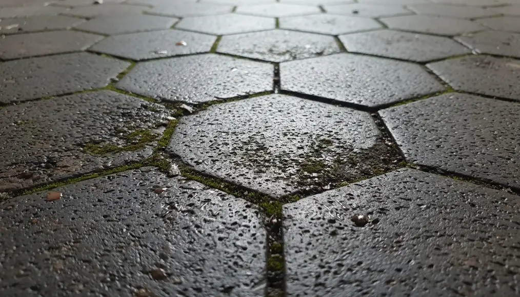 Mengapa Keramik Kasar di Carport dan Taman Jadi Magnet Kerak Lumut dan Noda Oli?