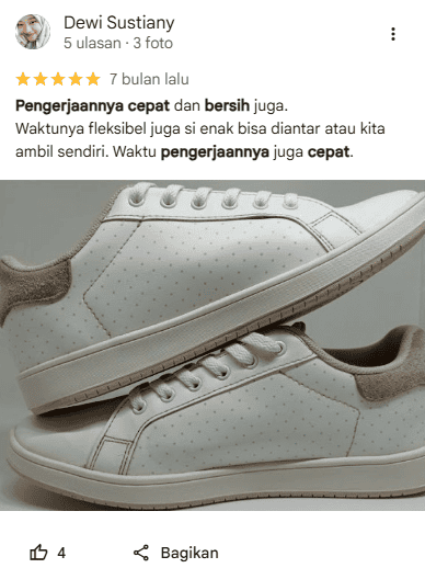 Testimoni Pelanggan Cuci Sepatu di Sneakershoot