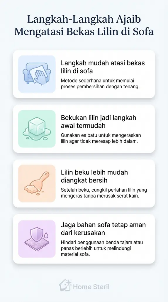 Langkah-Langkah Ajaib Mengatasi Bekas Lilin di Sofa