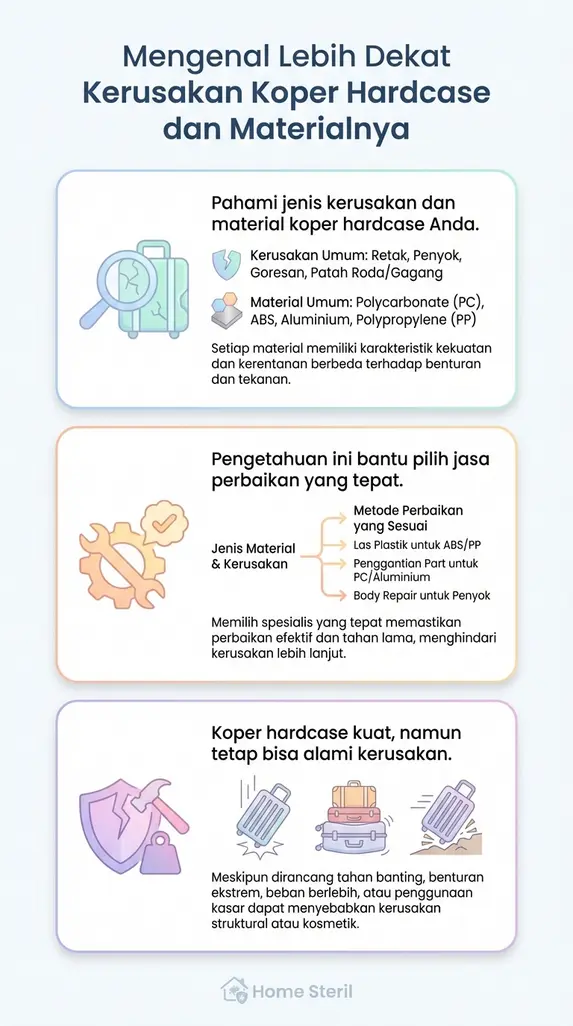 Mengenal Lebih Dekat Kerusakan Koper Hardcase dan Materialnya