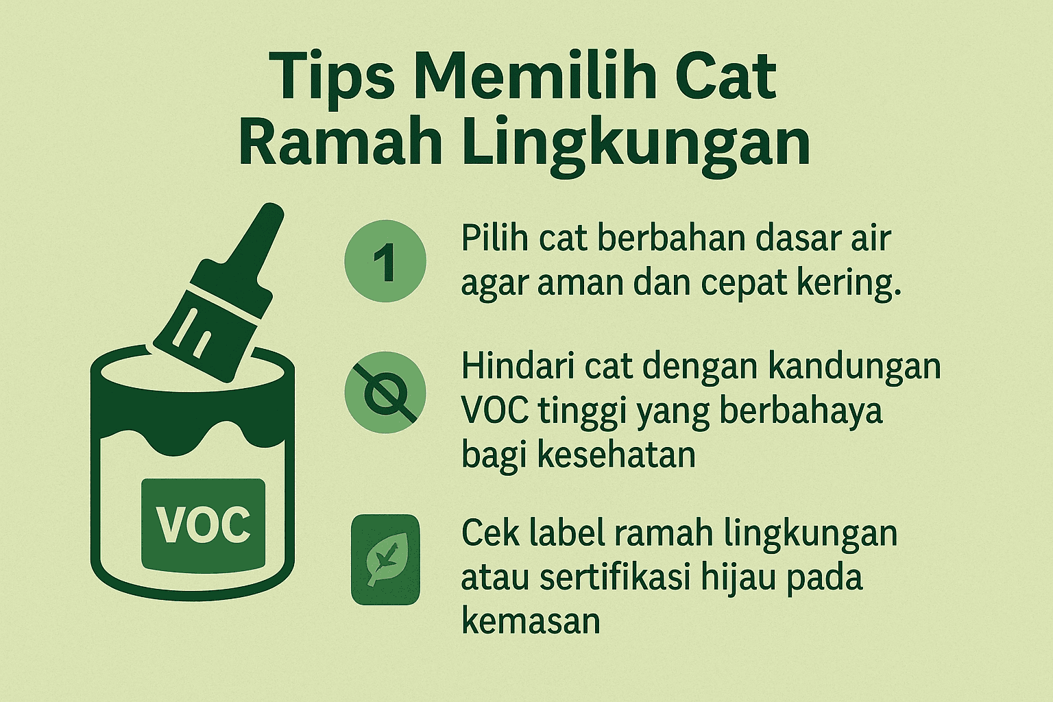 Infografik:Tips Memilih Cat Ramah Lingkungan