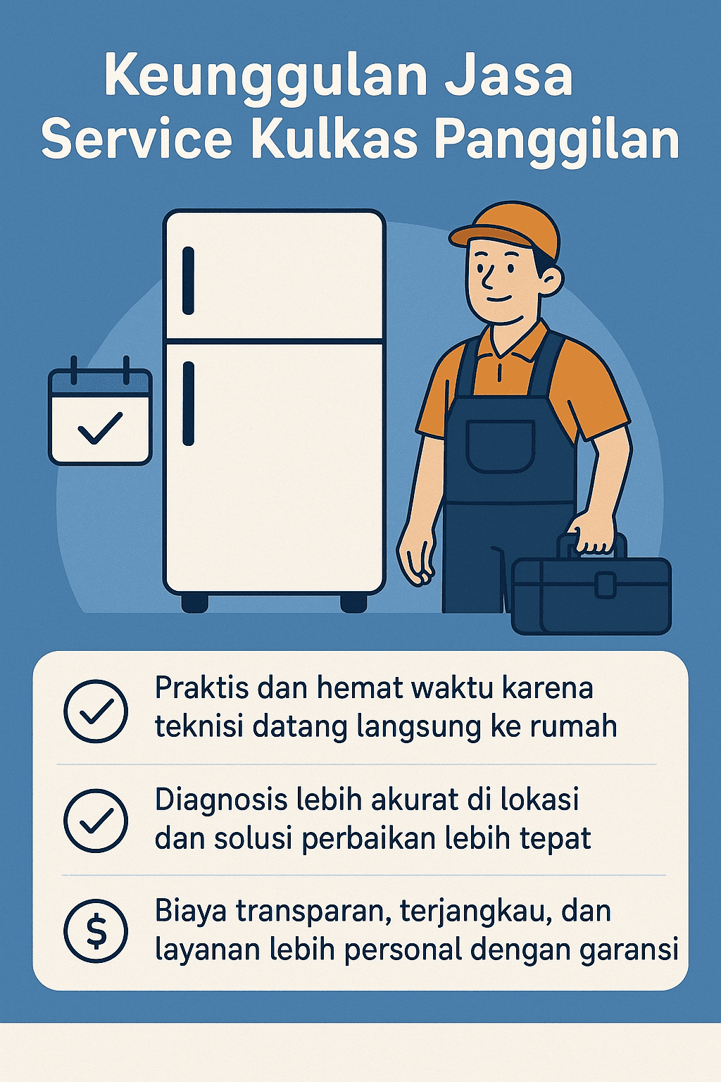 Infografik: Keunggulan Jasa Service Kulkas Panggilan