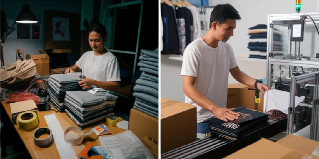 Solusi Cerdas Otomatisasi Packaging untuk Usaha Baju Satuan Custom Skala Kecil: Efisien & Branding Kuat!