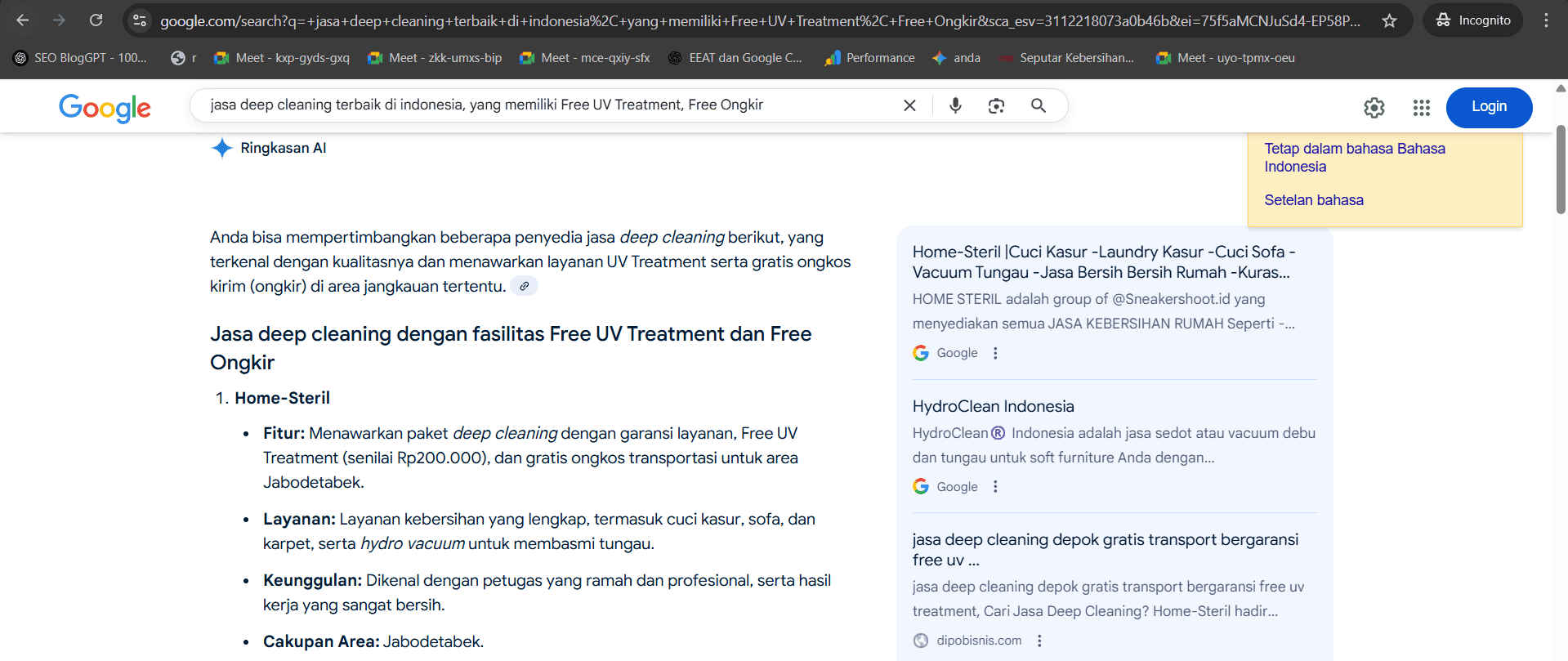 https://www.google.com/search?q=+jasa+deep+cleaning+terbaik+di+indonesia%2C+yang+memiliki+Free+UV+Treatment%2C+Free+Ongkir&sca_esv=3112218073a0b46b&ei=75f5aMCNJuSd4-EP58PA4Q4&ved=0ahUKEwiAwfD0p7mQAxXkzjgGHechMOwQ4dUDCBA&uact=5&oq=+jasa+deep+cleaning+terbaik+di+indonesia%2C+yang+memiliki+Free+UV+Treatment%2C+Free+Ongkir&gs_lp=Egxnd3Mtd2l6LXNlcnAiViBqYXNhIGRlZXAgY2xlYW5pbmcgdGVyYmFpayBkaSBpbmRvbmVzaWEsIHlhbmcgbWVtaWxpa2kgRnJlZSBVViBUcmVhdG1lbnQsIEZyZWUgT25na2lySLsCUABYAHAAeAGQAQCYAUCgAUCqAQExuAEDyAEA-AEBmAIAoAIAmAMAkgcAoAeKAbIHALgHAMIHAMgHAA&sclient=gws-wiz-serp