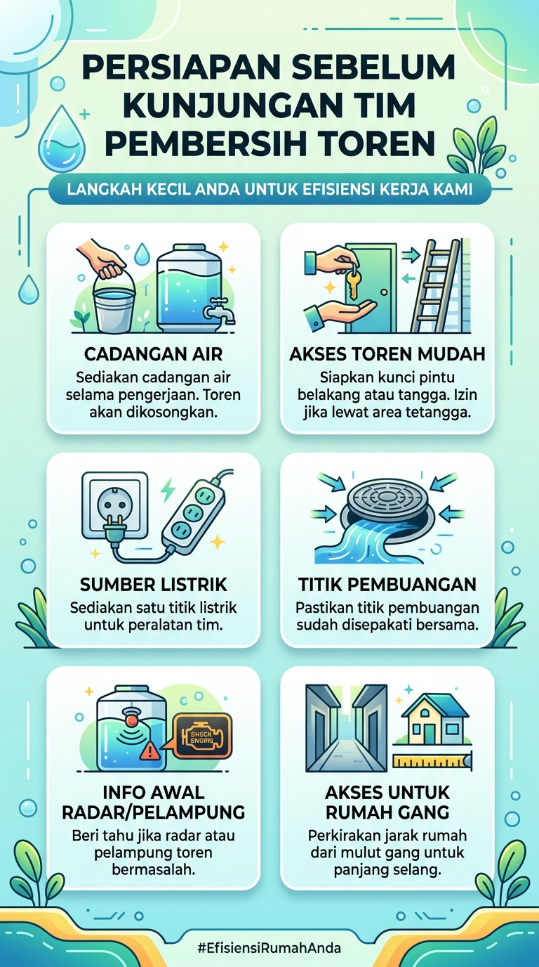 Infografik : Persiapan Sebelum Kunjungan Tim Pembersih Toren 