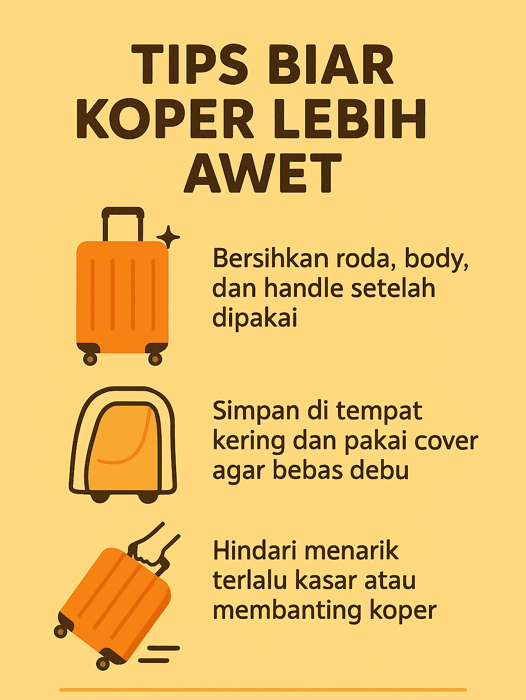 Infografik: Tips Biar Koper Lebih Awet