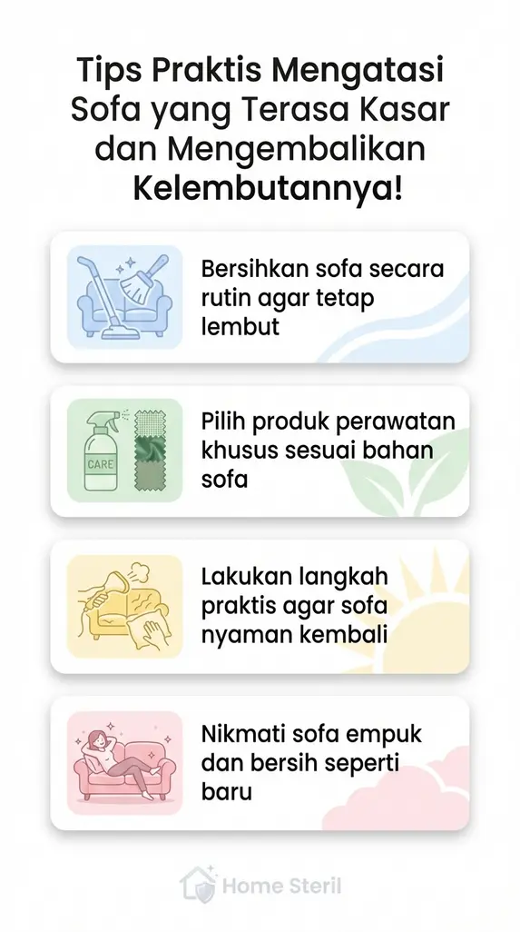 Tips Praktis Mengatasi Sofa yang Terasa Kasar dan Mengembalikan Kelembutannya!