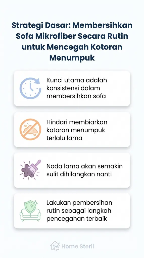 Strategi Dasar: Membersihkan Sofa Mikrofiber Secara Rutin untuk Mencegah Kotoran Menumpuk
