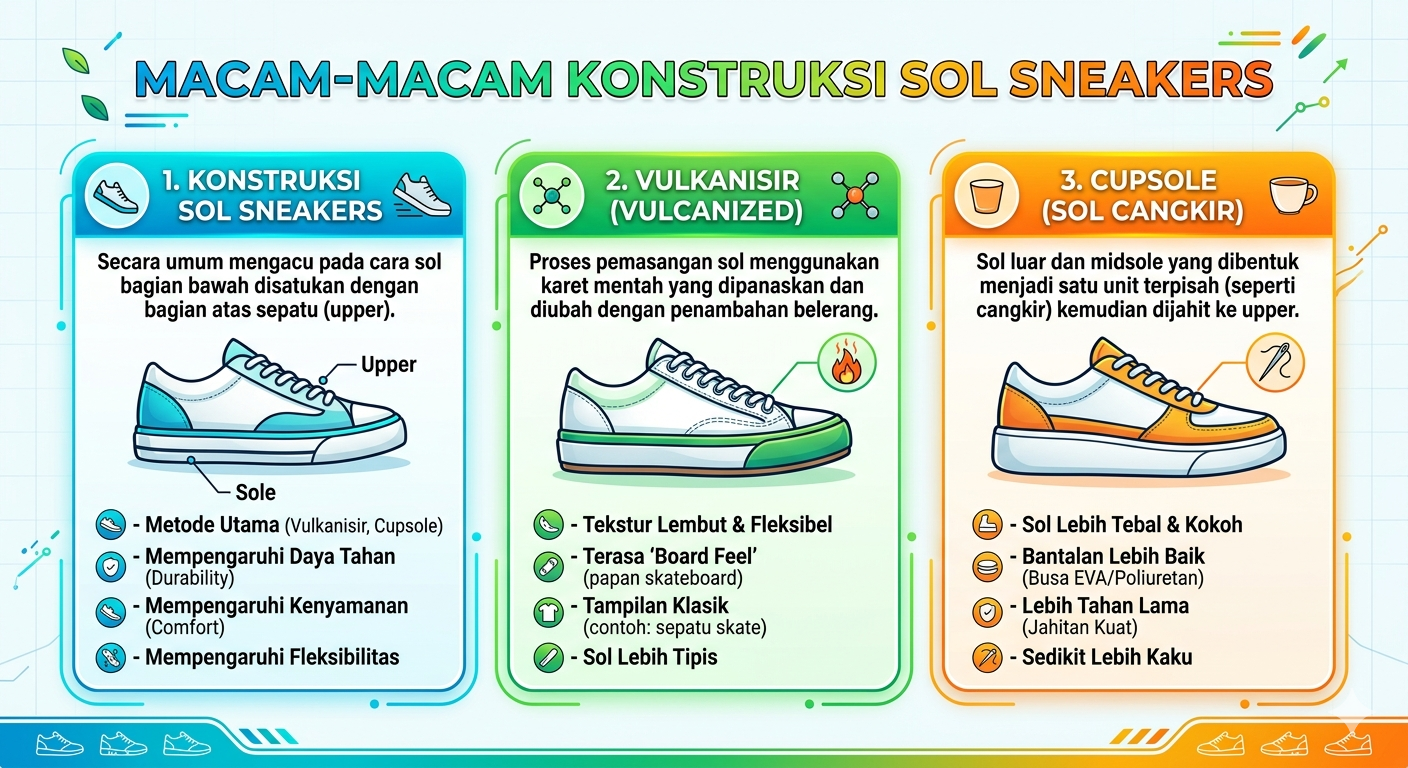 Infografik : Macam-Macam Konstruksi Sol Sneakers