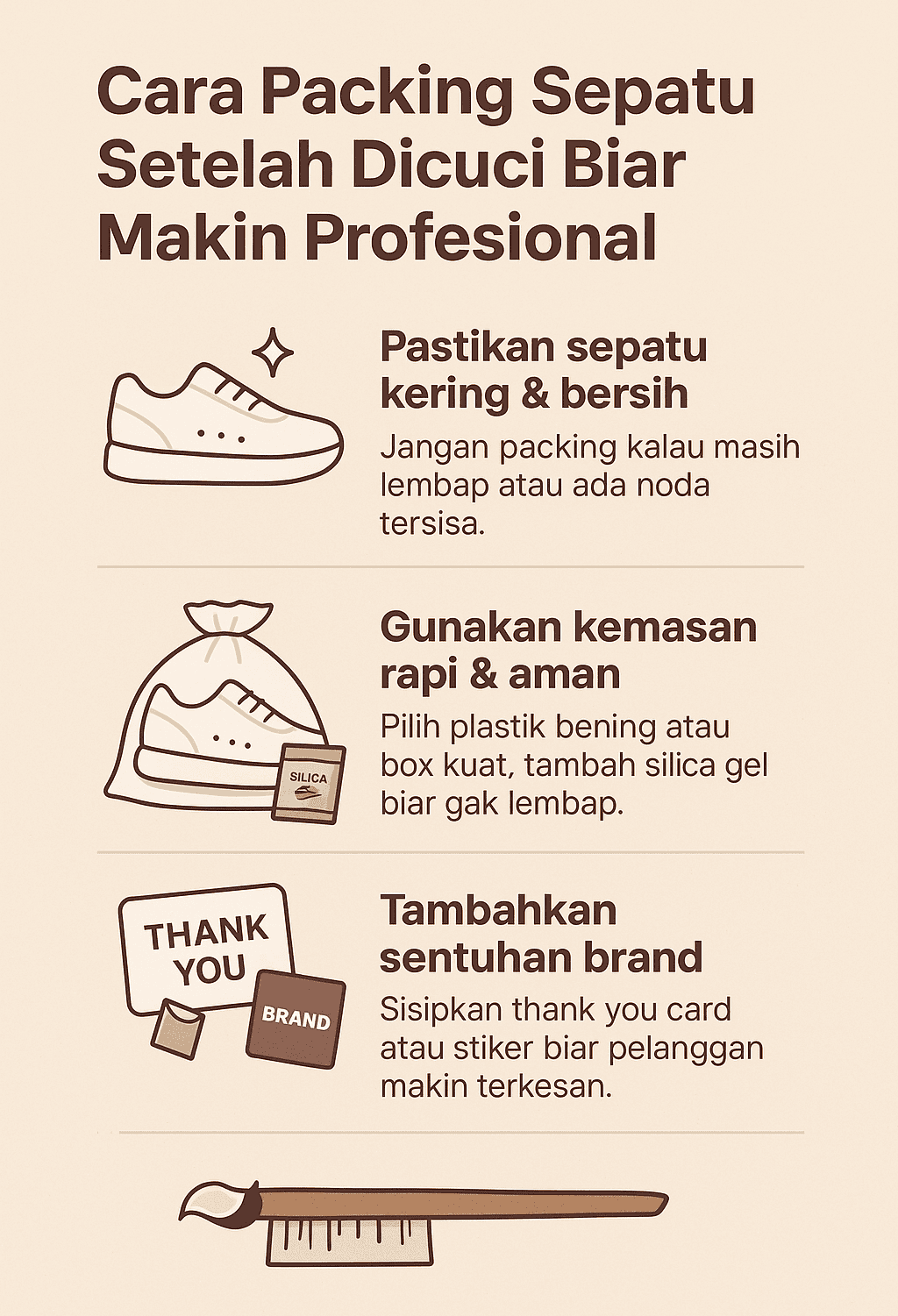 Infografik: Cara Packing Sepatu Setelah Dicuci Biar Profesional