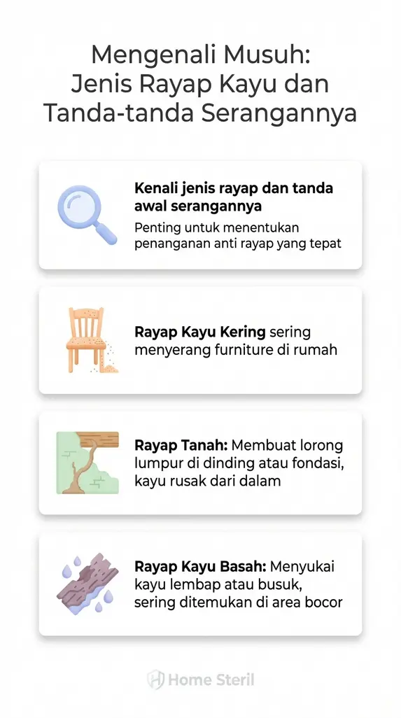 Mengenali Musuh: Jenis Rayap Kayu dan Tanda-tanda Serangannya