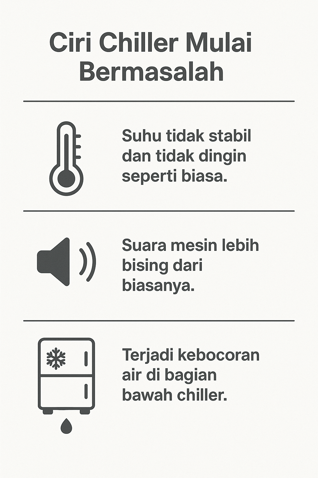 Infografik:Ciri Chiller Mulai Bermasalah