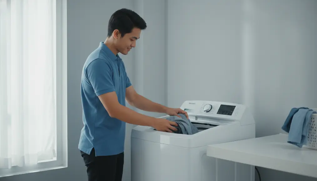 1. Mesin Cuci Top Loading Otomatis: Kemudahan Tanpa Ribet