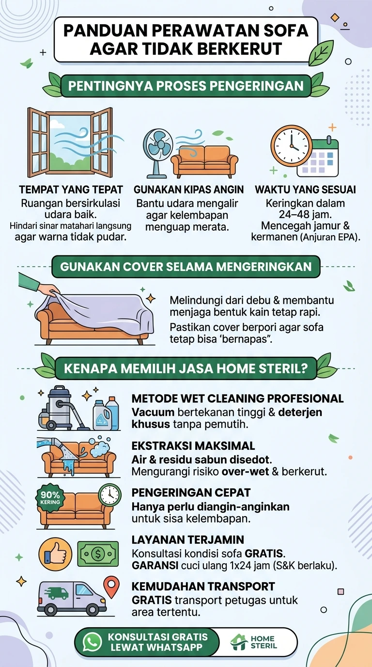 Infografik : Panduan Perawatan Sofa Agar Tidak Berkerut