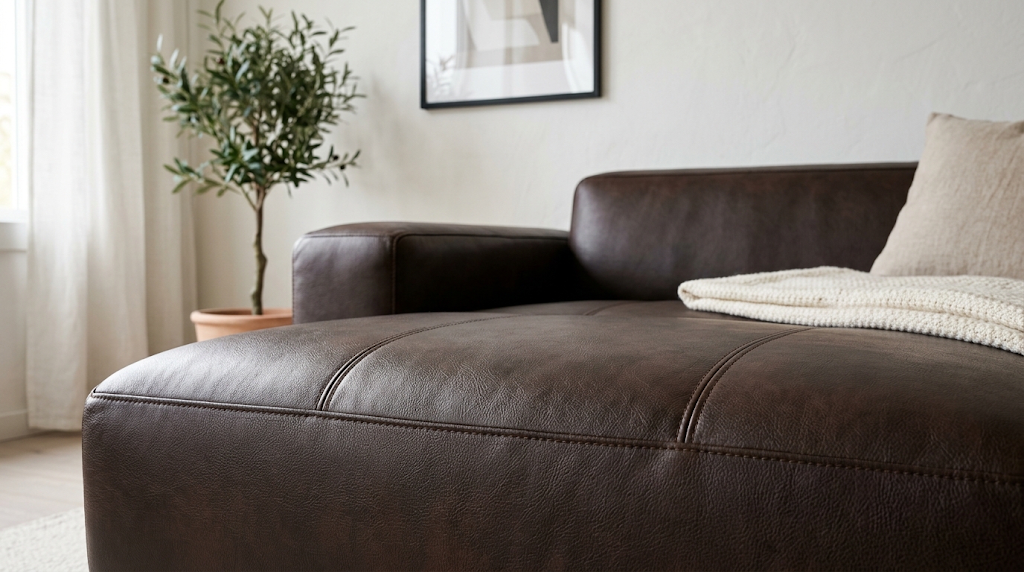 3. Sofa Kulit Sintetis (PU Leather): Alternatif Ekonomis dengan Perawatan Hati-hati