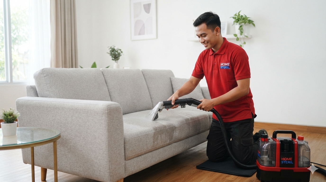 Kapan Noda Cat Sebaiknya Diserahkan ke Jasa Cuci Sofa?