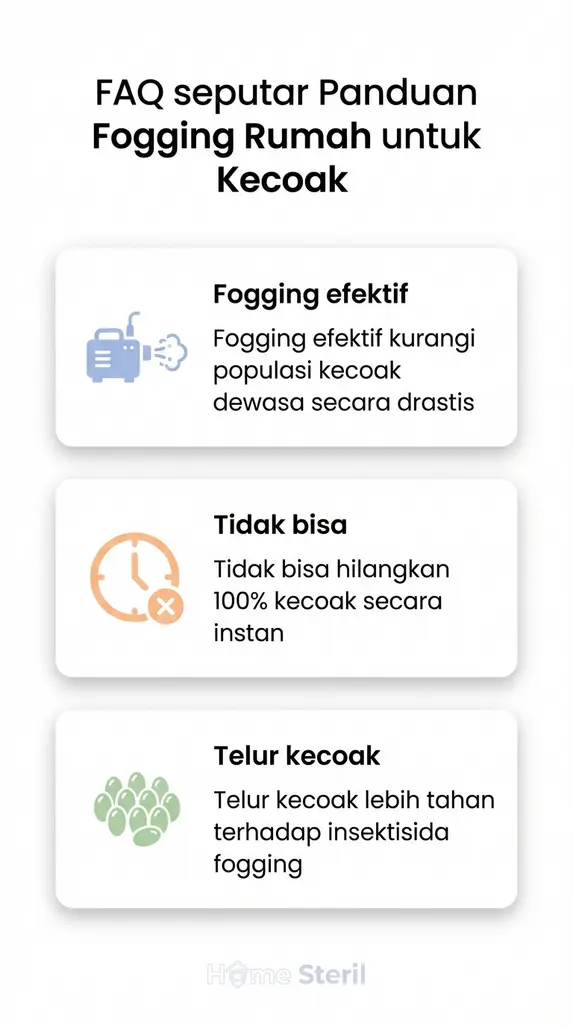FAQ seputar Panduan Fogging Rumah untuk Kecoak