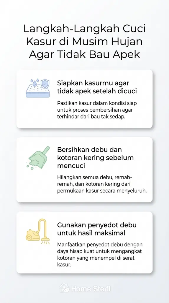Langkah-Langkah Cuci Kasur di Musim Hujan Agar Tidak Bau Apek