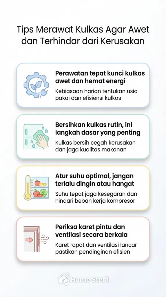 Tips Merawat Kulkas Agar Awet dan Terhindar dari Kerusakan